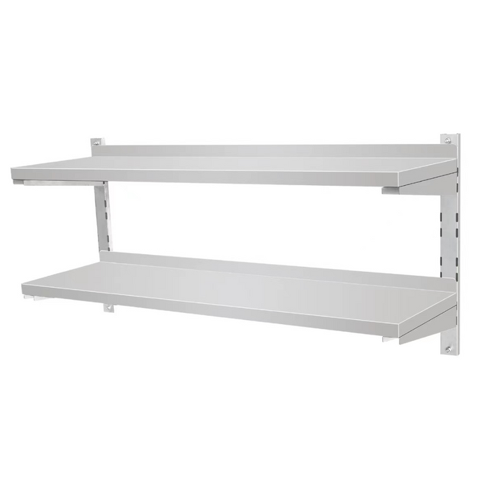 Stainless Steel Double Wall Shelf 1500mm