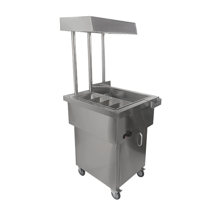 Electric free standing chip dump