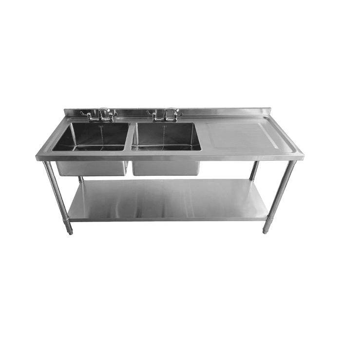 Double Bowl Sink with Right Hand Drainer 1800x600mm