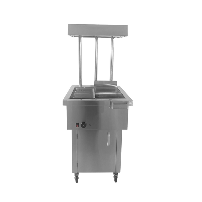 Electric free standing chip dump