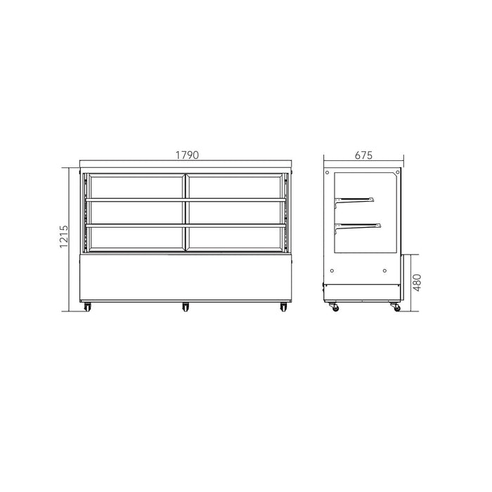 251017 - Commercial Cake Display Fridge & Counters - HA-1800Z