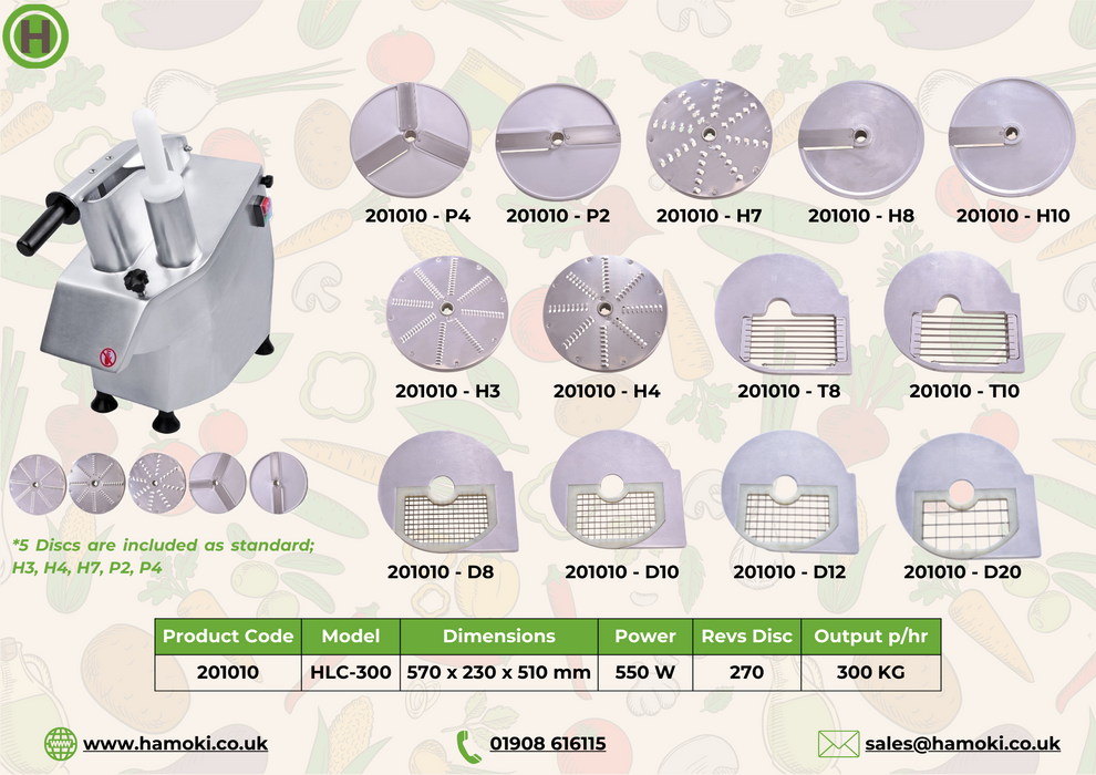 Vegetable Prep Machine 8x8mm French Fries Disc